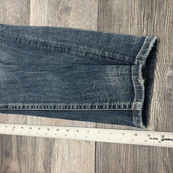 Vintage Silver Jeans Faded Blue Mens 40x30 Straight Stretch Mid Wash Denim Jeans - Picture 8 of 13
